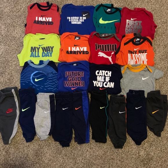 Nike Other - 12 Nike long Sleeve Onesies with matching pants
